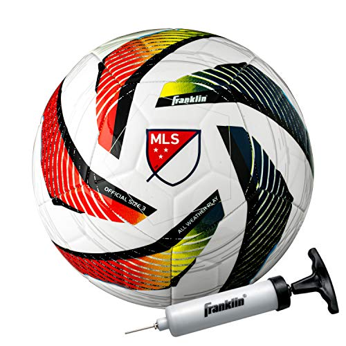 Franklin Sports MLS Tornado - Official Size 5 - Soft Cover - Weight Soccer Ball - Air Pump Included, Size 5 - Ages 13 & Over