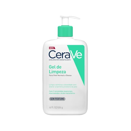 CeraVe, Gel de Limpeza Facial para pele oleosa, com Ácido Hialurônico e Niacinamida
