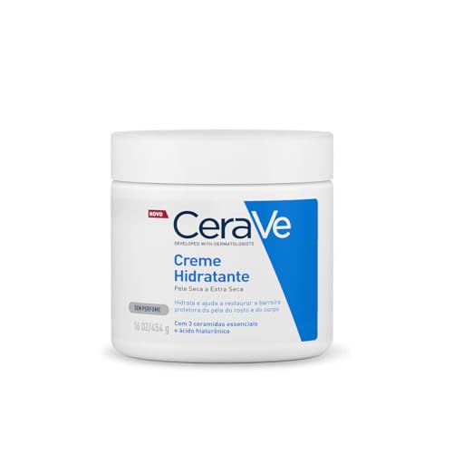 CeraVe Creme Hidratante Corporal, para Pele Seca a Extra Seca, com 3 Ceramidas Essenciais e Ácido Hialurônico, Hidrataçã...
