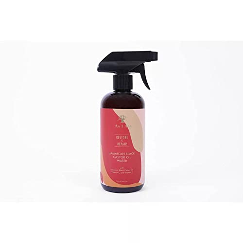 As I Am JBCO Water 16 oz - Nano Curl Strengthener - Moisturizes and Detangles - Anti-Frizz - Increases Fiber Strength - Enriched with Jamaican Black Castor Oil, Vitamin C, and Vitamin E, Red