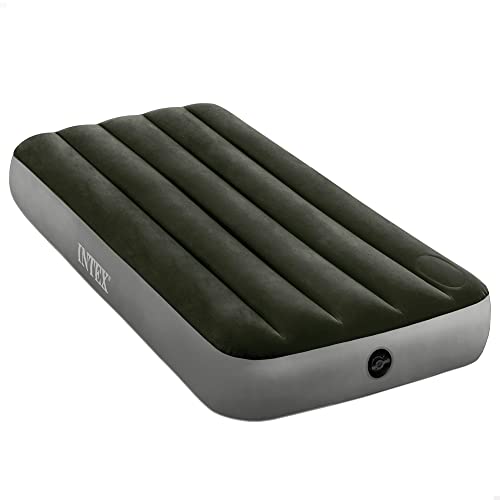 Intex Matelas Gonflable Downy - 1 pers + gonfleur a Pied intégré