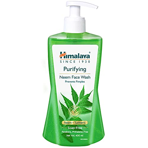Himalaya Purifying Neem Face Wash | With 5 Parts of Neem & Turmeric | Clears & Prevents Pimples & Acne | Clinically Proven Formula | For Oily & Acne P