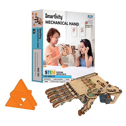 Smartivity DIY Robotic Mechanical Hand STEM Toy for Kids 8-9-10-11-12-13-14 Years Old | Parents Choice Award Winner I Birthday Gift for Smart Kids | Engineering Kit for 8-14 Years Old Boys & Girls