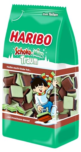 ⚡ BLITZDEAL (-16%) Haribo Schoko-Minz Traum Konfekt 300g | Klassisches Lakritz mit erfrischender Pfefferminze & feiner Schokolade | 1 x 300g Packung