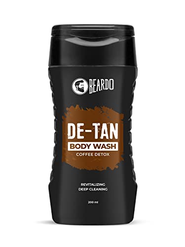 Beardo De-Tan Body Wash for Men, 200ml | Tan Removal and Caffeine Body Wash | Detan With Coffee & Aloe Extracts | For Body & Face | Refreshing Fragran