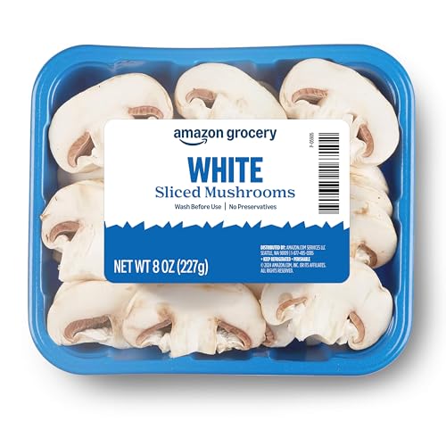 Amazon Grocery, Sliced White Mushrooms, 8 Oz (Previously Fresh Brand, Packaging May Vary)