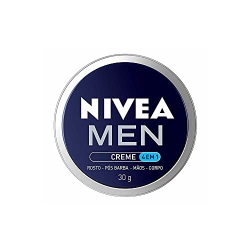 NIVEA MEN Creme 4 em 1 30g, Hidratação Intensa, Evita Ressecamento, Corporal, Facial, Mãos, Pós Barba, Pele Normal e Ext...