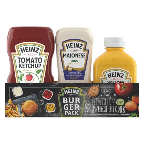 Heinz Pack Hamburguer Ketchup 397G + Maionese 215G + Mostarda 255gG