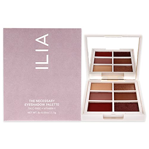 ILIA - The Necessary Eyeshadow Palette | Talc-Free, Matte, Satin + Metallic Highly Pigemented + Blendable Finishes | Cruelty-Free, Vegan (Cool Nude, 6 x 0.05 oz | 1.5 g)