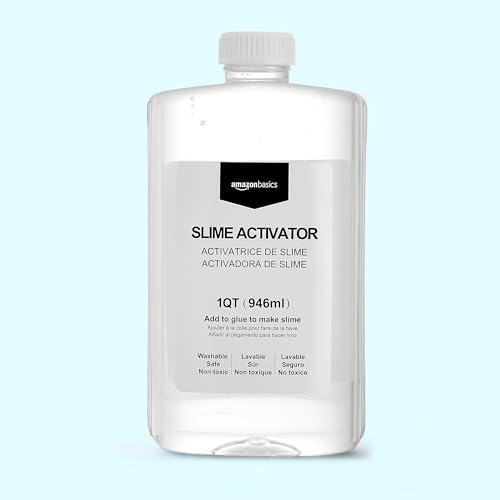 Amazon Basics Slime Activator Solution 1 QT (946ml), Baking Soda, Transparent