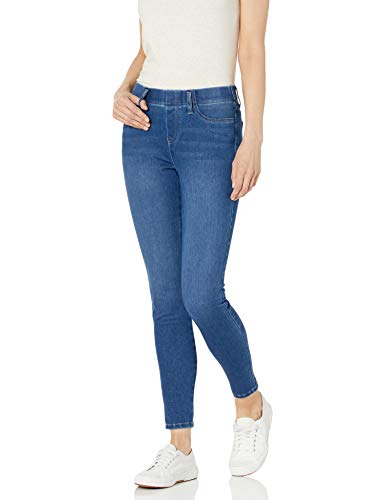 Amazon Essentials Women's Pull-On Stretchy Knit Jegging (Available in Plus Size), Medium Wash, Large
