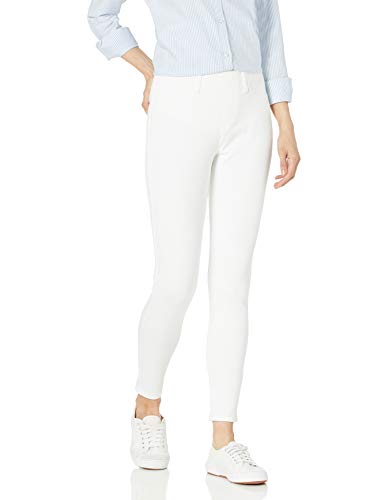 Amazon Essentials Women's Pull-On Stretchy Knit Jegging (Available in Plus Size), White, Small