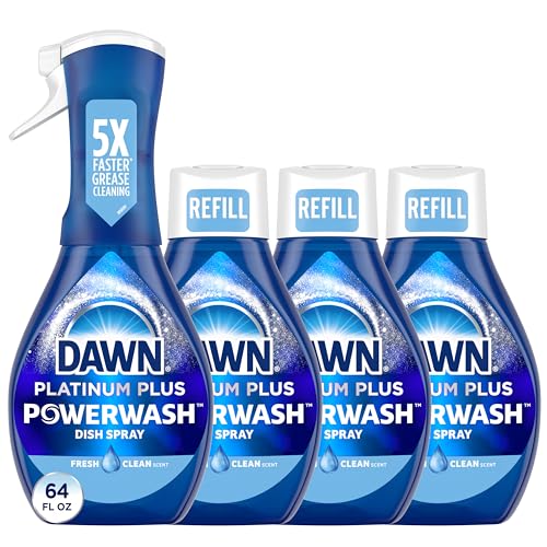 Dawn Platinum Powerwash Dish Spray Fresh Scent 1 Spray + 3 Refills Bundle 16oz Each
