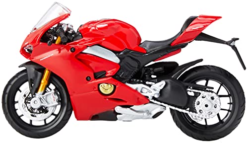 Bburago - Ducati Panigale V4, 1:18 Scale Diecast Motorcycle, Detailed Replica of the Italian Superbike, Official Model with Free Wheels, Ducati Licence, Recommended Age 3+ Years