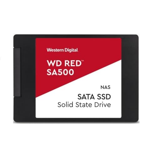 Western Digital 1TB WD Red SA500 NAS 3D NAND Internal SSD - SATA III 6 Gb/s, 2.5"/7mm, Up to 560 MB/s - WDS100T1R0A, Solid State Hard Drive