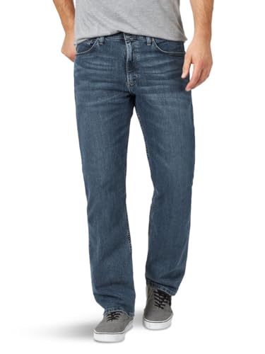 Wrangler Authentics Men's Comfort Flex Waist Relaxed Fit Jean, Smoke, 36W X 32L