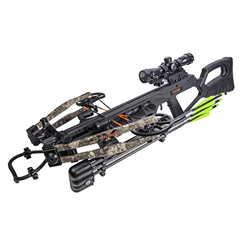 BearX Intense Ready to Shoot Crossbow Package with Scope, Quiver, Bolts, Cocking Rope, and Wax, Strata Finish, One Size (AC03A2AA185), 1 Count