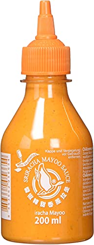 (-34%) FLYING GOOSE Sriracha Mayoo Sauce, pikante Mayonnaise, leicht scharf, orange Kappe, Würzsauce aus Thailand, vegetarisch, 1 x 200 ml