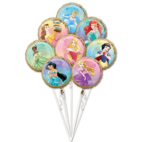 Mayflower Products Anagram Princess Once Upon A Time Foil Balloon Bouquet, Medium, Multicolor (3980801)