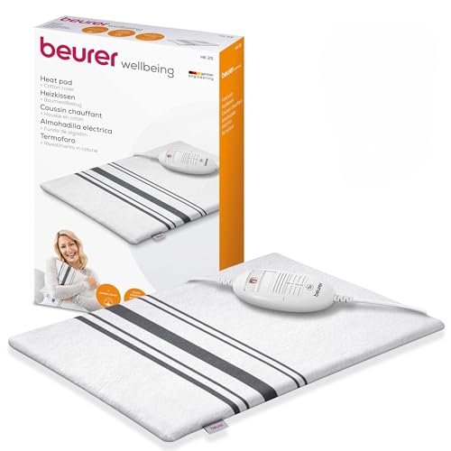 (-35%) Beurer HK 25 Heizkissen, kuscheliges Wärmekissen mit 3 Temperaturstufen, Abschaltautomatik und Sicherheitssystem, made in Europe, maschinenwaschbar, 40 x 30 cm, weiß-grau