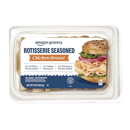 Amazon Grocery, Sliced Rotisserie Seasoned Chicken Breast, 9 Oz (Previously Fresh Brand, Packaging May Vary)