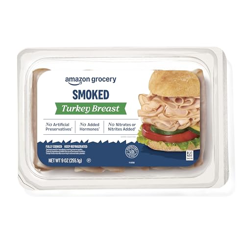 Amazon Grocery, Sliced Smoked Turkey Breast, 9 Oz (Previously Fresh Brand, Packaging May Vary)