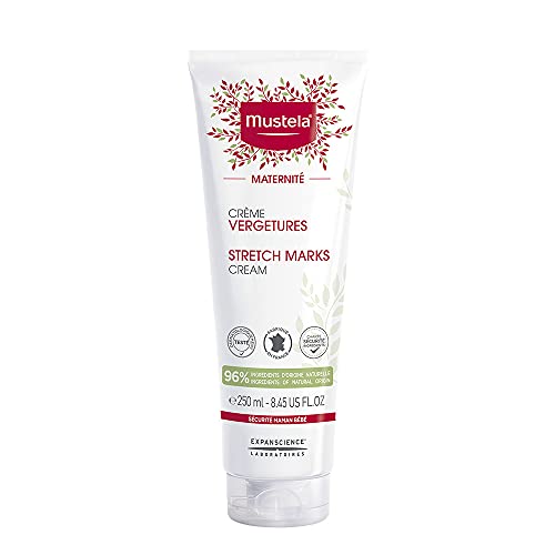 Mustela Creme Estrias 250ml - Hidrata e Acalma a Sensação de Coceira - Com 96% de Ingredientes de Origem Natural - Muste...