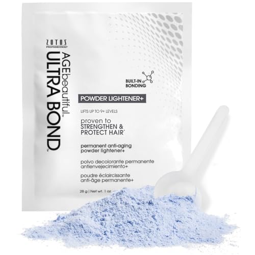 AGE beautiful Permanent Powder Hair Lightener with Ultra Bond Building | Strengthens, Protects & Nourishes | Lifts up to 9+ Levels | For Lightening & Highlights | 1 Oz
