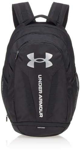 Under Armour Unisex-Adult Hustle 5.0 Backpack , Black (001)/Silver , One Size Fits All