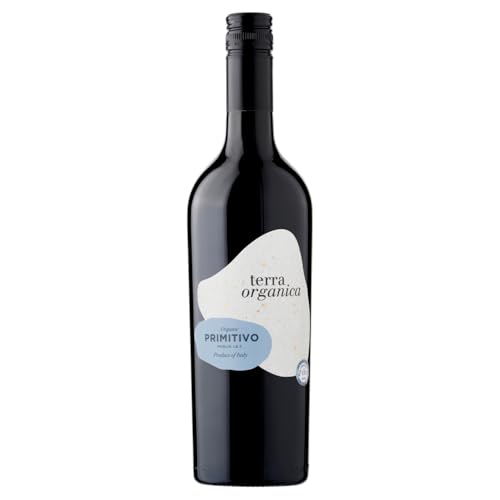 Terra Organica Primitivo Red Wine - Rich and Velvety Organic Wine - Award Winning Red Wine from Family Run Winery - Italian 14.5% ABV - 1 x 75 cl - Makes for a Great Red Wine Gift