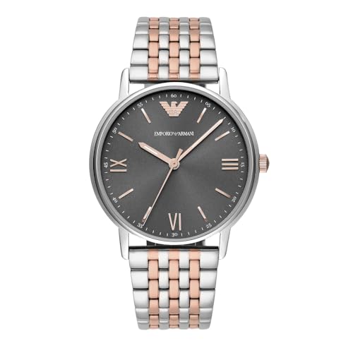 (-93%) Emporio Armani Watch for Men, Quarz-Dreizeigerwerk und 41mm Gehäusegröße mit Edelstahlarmband