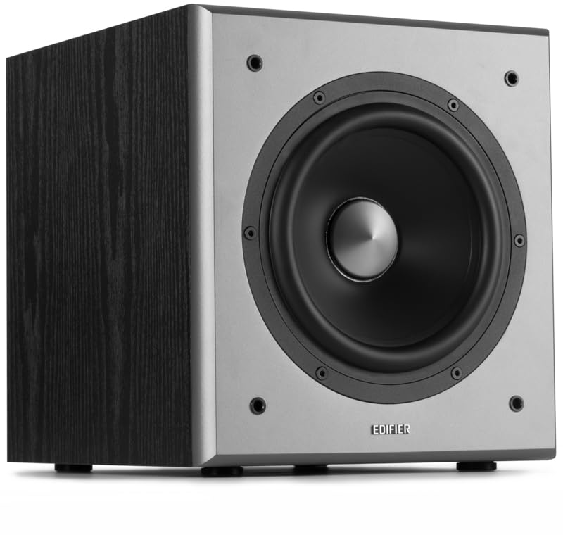 Edifier T5 Powered Subwoofer - 70w RMS Active Woofer with 8 inch Driver and Low Pass Filter