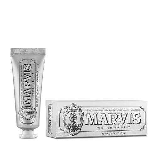 🔥 STARKER PREIS (-34%) Marvis Whitening Mint 25 ml I Zahncreme für strahlend weiße Zähne I praktische Reisegröße I hellt Zähne auf und beugt Karies vor I kühle Minze