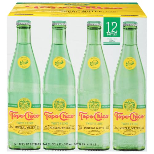 Topo Chico, Water Sparkling Mineral Lime, 12 Fl Oz, 12 Pack