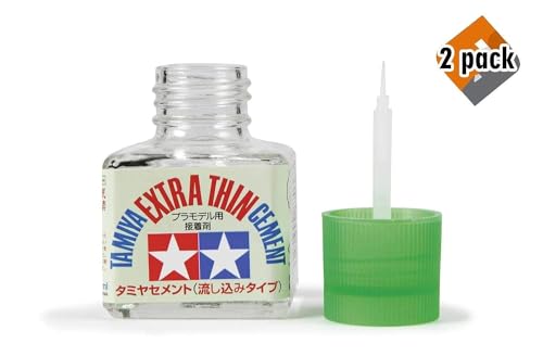 Tamiya 87038 Extra Thin Cement Glue Fine Tip 40ml 2 Pack