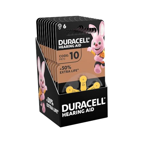 (-34%) DURACELL Hörgerätebatterien Typ 10 (60 Stück) 1.45V, PR70