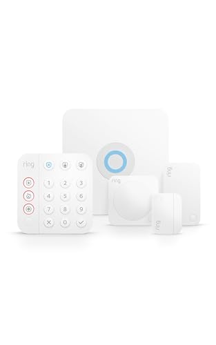 Ring Alarm 5-Piece Kit – Wireless Smart Home Security System | Expandable | Easy Setup | Mobile App Control | 24/7 Professional Monitoring | Alexa Compatible