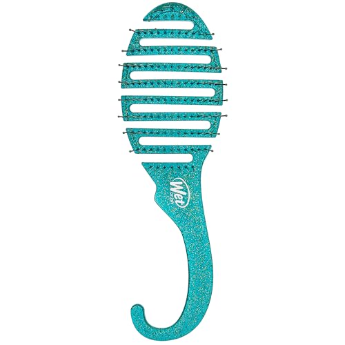 Wet Brush Shower Hair Brush Detangler - Exclusive Ultra-soft IntelliFlex Bristles - Minimizes Pain And Protects Against Split Ends & Breakage - Comb For Women, Men, Wet & Dry Hair - Green Glitter