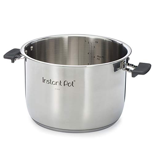 Instant Pot Stainless Steel Inner Cooking Pot with Handles, 6-Qt, Polished Surface, Rice...