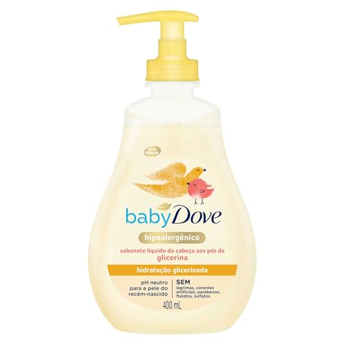 Sabonete Dove Baby Liquido 180ml Hidratação Glicerinada Refil.