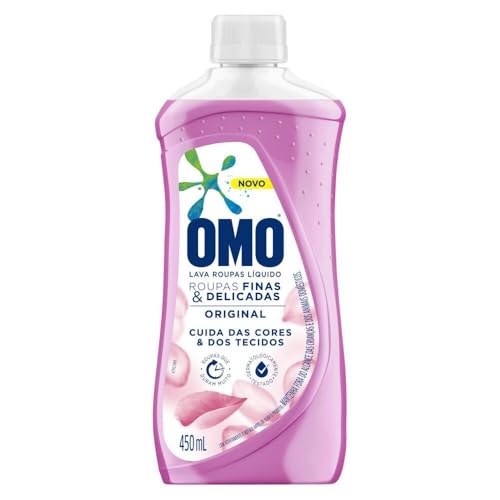OMO Lava-Roupas Líquido Roupas Finas E Delicadas Original Frasco 450Ml Omo 450 Ml
