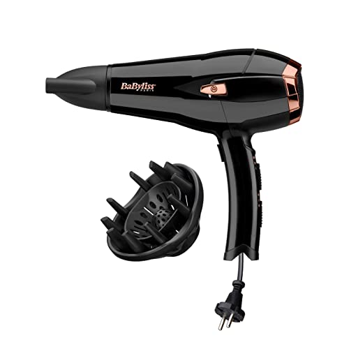 (-44%) BaByliss Haartrockner Cordkeeper – Leistungsstarker 2000W Föhn mit einzigartigem 1,65m Kabeleinzug, Ionen-Technologie mit Anti-Frizz, 3 Heiz- & 2 Geschwindigkeitsstufen, Schwarz, D373E