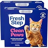Fresh Step Advanced Clean Paws Multi Cat Clumping Cat Litter with Febreze Freshness, Low Dust, Odor Control with Ammonia Block Tech, Compatible in Automatic Litter Boxes, 37 lbs. (2 x 18.5 lb.)