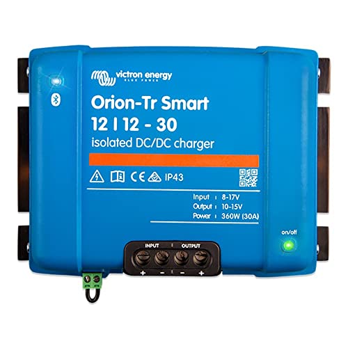 Victron Energy Orion-Tr Smart DC to DC Charger (Bluetooth) - 12/12-Volt 30 amp 360-Watt - Battery Charger for Dual Battery Systems - Isolated
