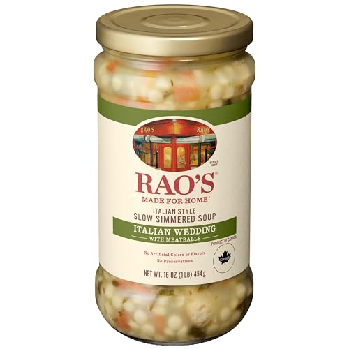Rao's Made for Home Italian Wedding Soup, 16oz, Traditional Italian Heat and Serve Soup, Made with Premium Quality Vegetables