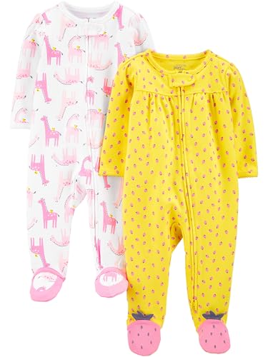 Macacão de dormir para bebês Cotton Sleep and Play Pack of 2 Simple Joys by Carter's!