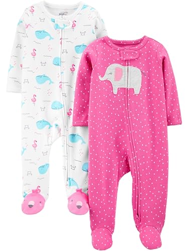 Macacão de dormir para bebês Cotton Sleep and Play Pack of 2 Simple Joys by Carter's