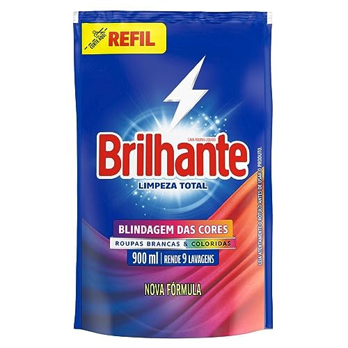 Brilhante Sabão Liquido Limpeza Total Refil 900 Ml
