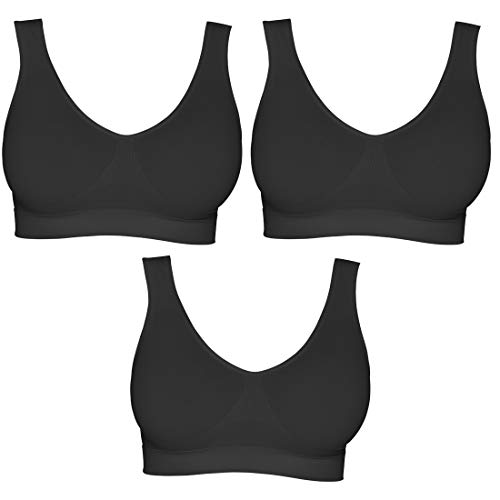 Kit com 03 Tops Hanes Alças Largas Sem Costura 5762