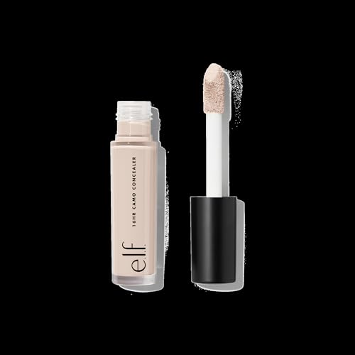 e.l.f. 16HR Camo Concealer, Full Coverage & Highly Pigmented, Matte Finish, Light Ivory, 0.203 Fl Oz